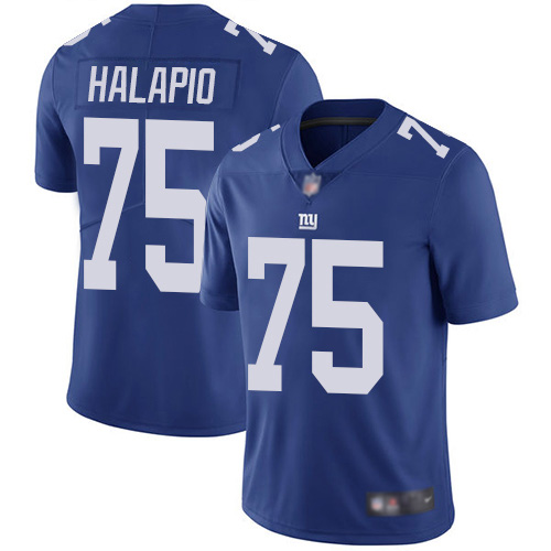 Men New York Giants #75 Jon Halapio Royal Blue Team Color Vapor Untouchable Limited Player Football NFL Jersey->new york giants->NFL Jersey